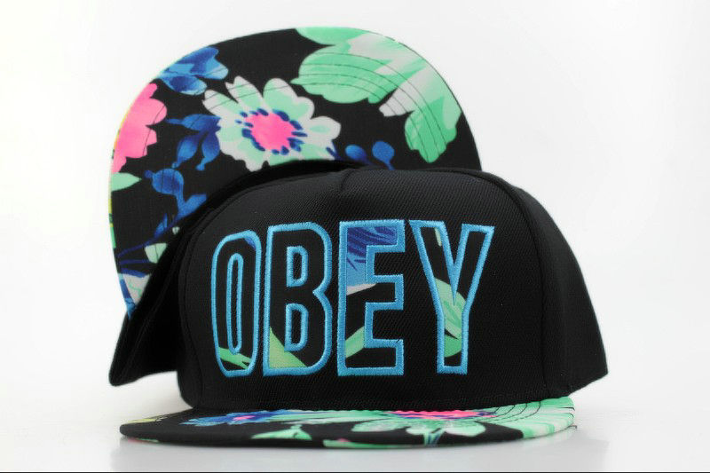 Obey Black Snapback Hat QH 0721
